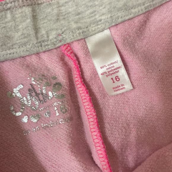 •JUSTICE• hot pink capri sweatpants/jogger in size 16 - Picture 5 of 8